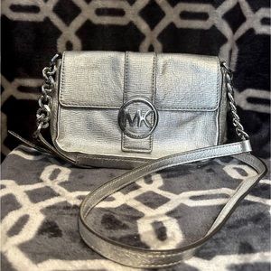 Michael Kors silver crossbody